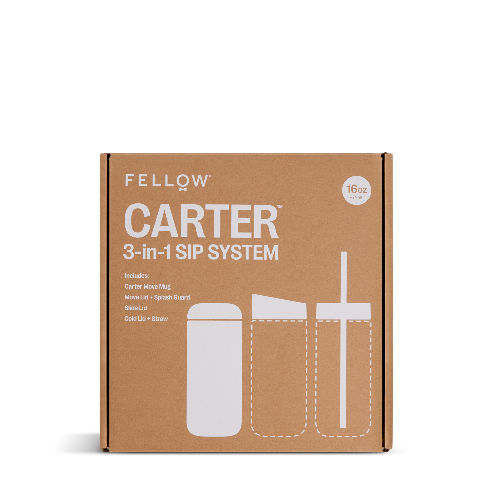 Fellow Carter 3-in-1 Sip System | Thermobecher-Set mit verschiedenen Deckeln - Coffee Annan