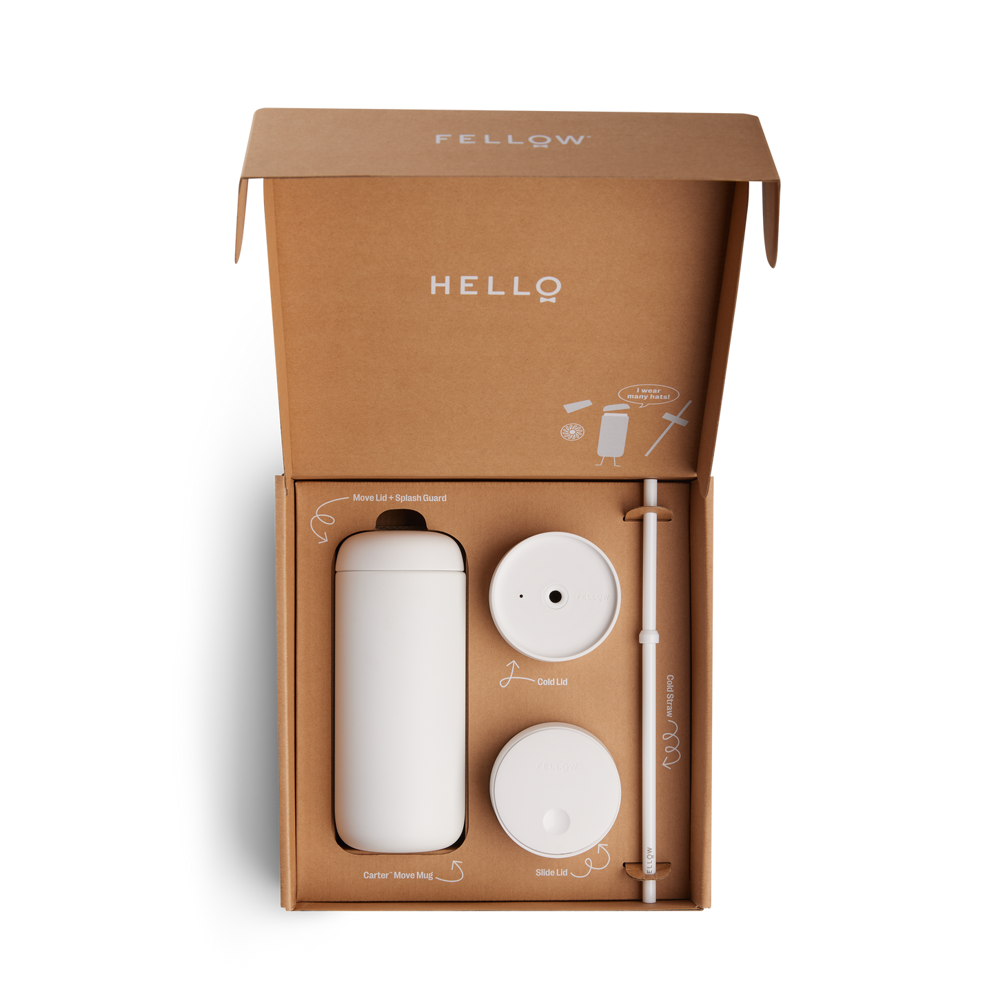 Fellow Carter 3-in-1 Sip System | Thermobecher-Set mit verschiedenen Deckeln - Coffee Annan