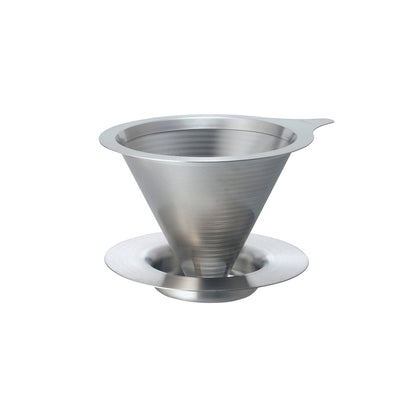 Hario V60 Double Mesh Metal Dripper 02 | Edelstahl-Handfilter ohne Papier, 1–4 Tassen