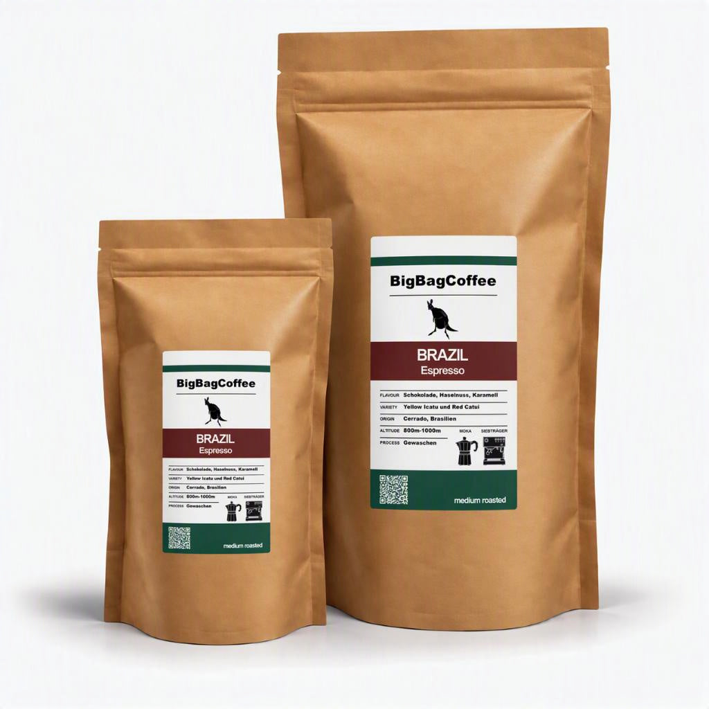 Brazil Espresso 1 kg und 3 kg – Big Bag Coffee