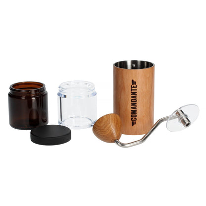 Comandante Kaffeemühle C40 MK4 Nitro Blade | Premium Wood - American Cherry Lieferumfang