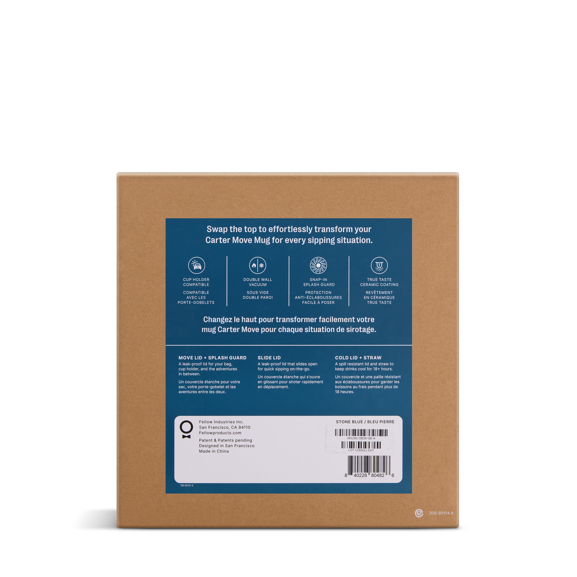 Fellow Carter 3-in-1 Sip System | Thermobecher-Set mit verschiedenen Deckeln - Coffee Annan