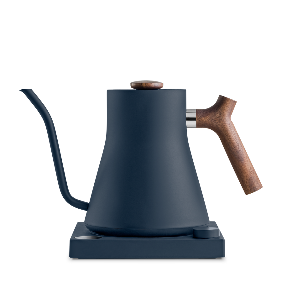 Fellow Stagg EKG 0.9L | elektrischer Wasserkocher | Stone-Blue + Walnuss